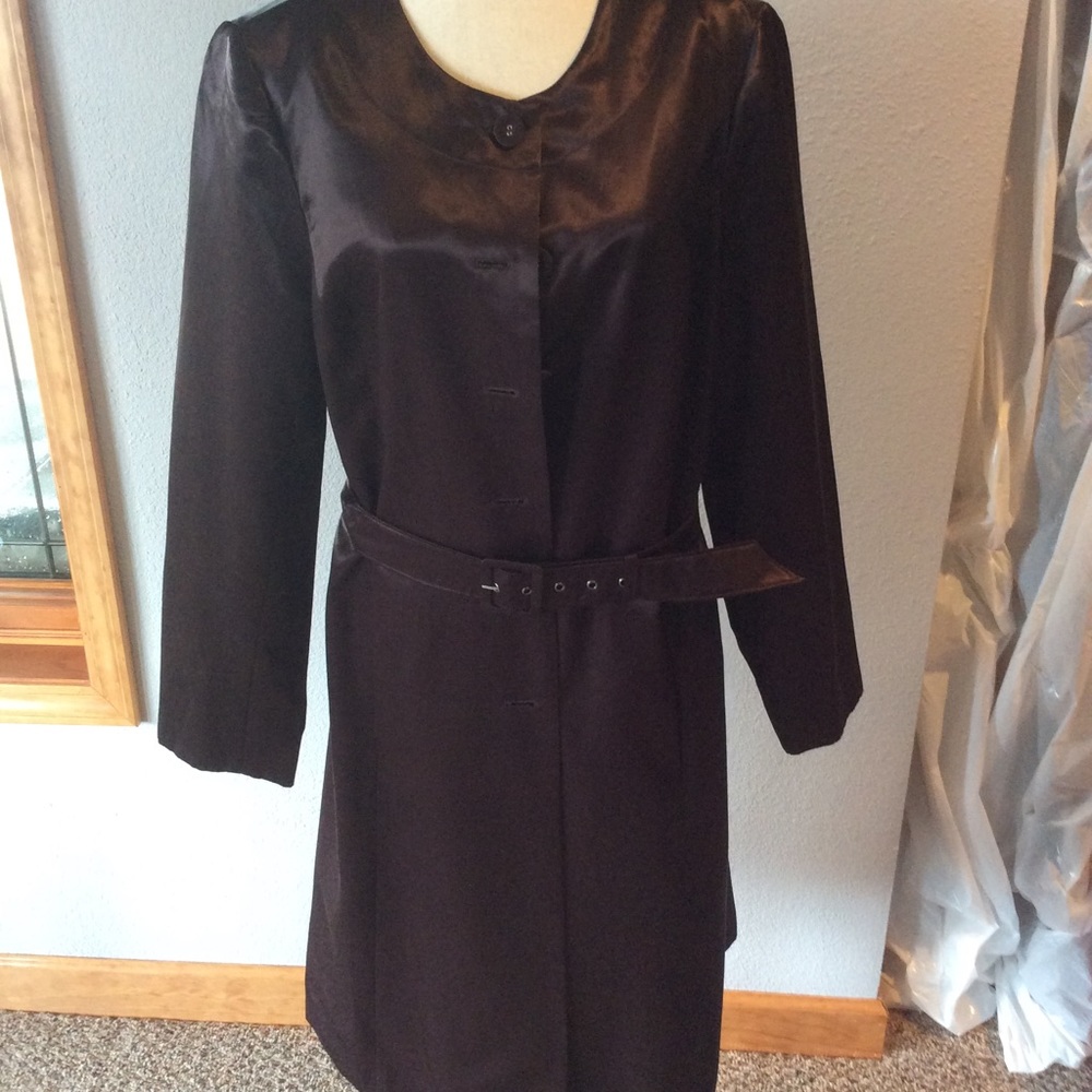 Long satiny looking coat